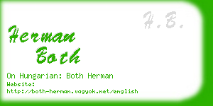 herman both business card